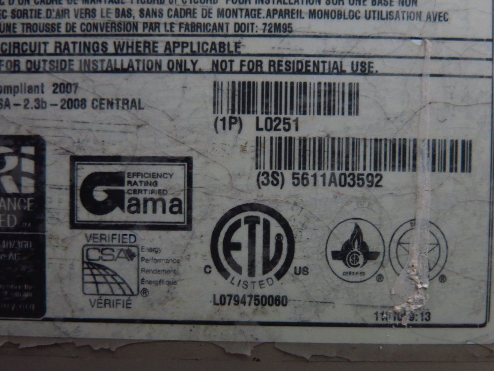 Lennox Rooftop Air Conditioning Unit - Kga120s4bm2y