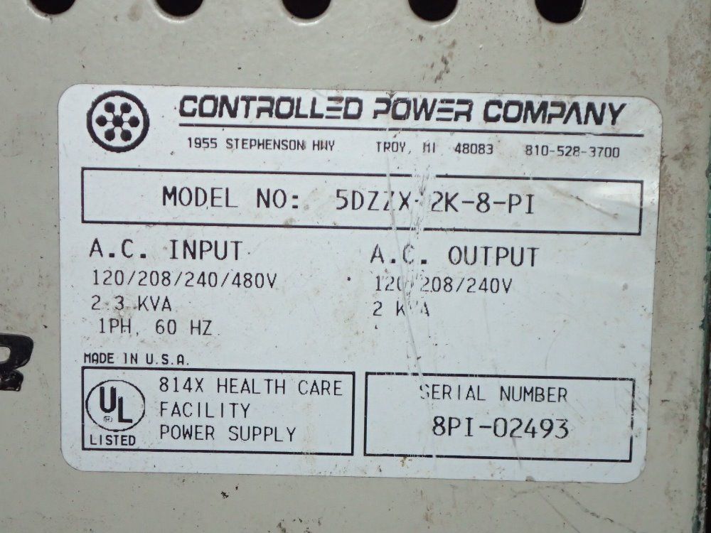 Controlled Power Co. Power Purification System