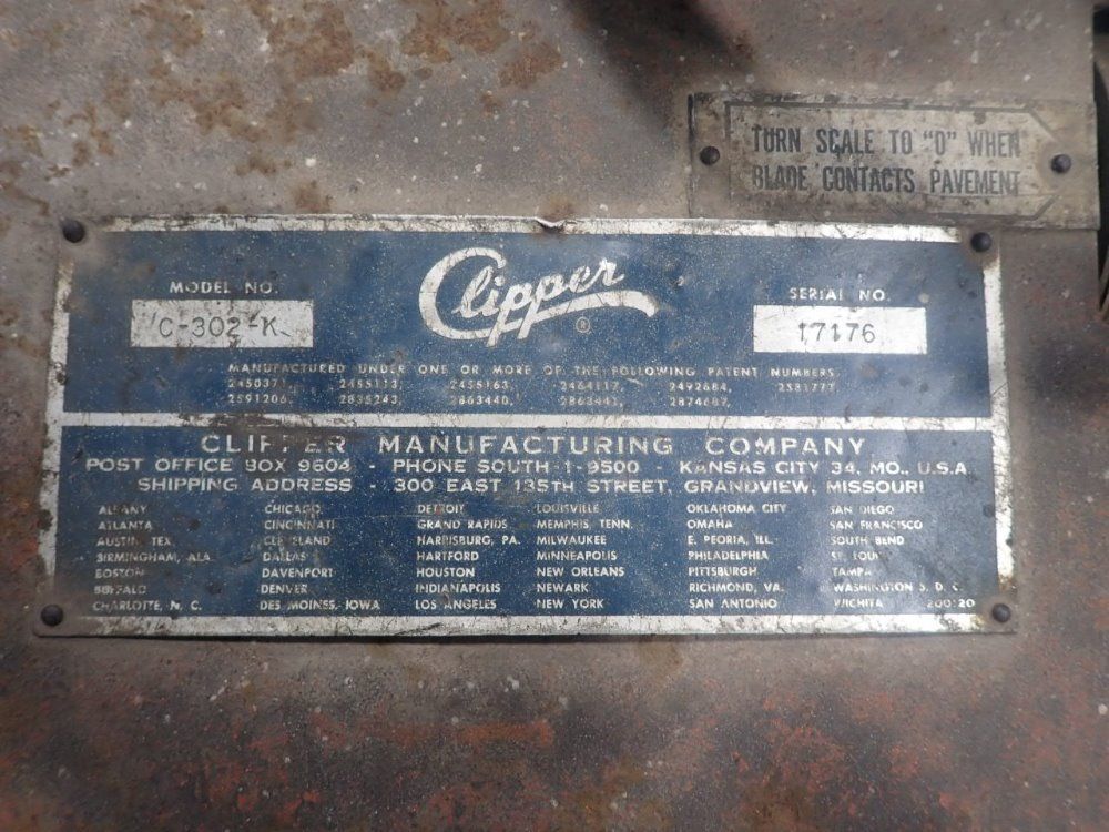 Clipper Diesel Concrete Saw