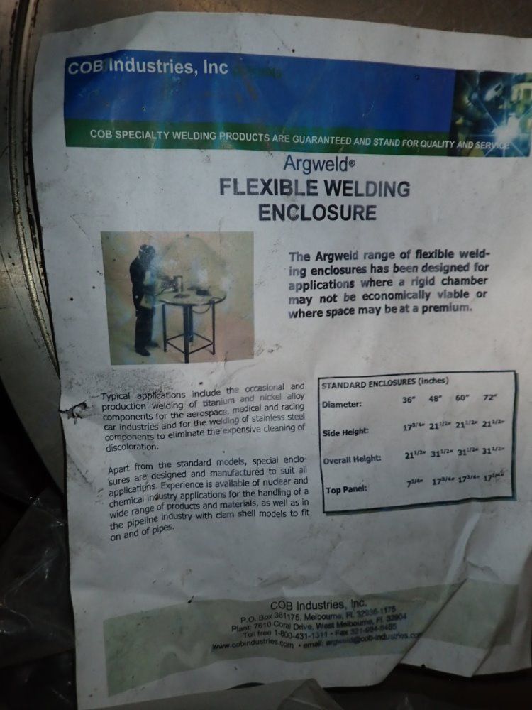 Cob Industries Flexible Welding Enclosure