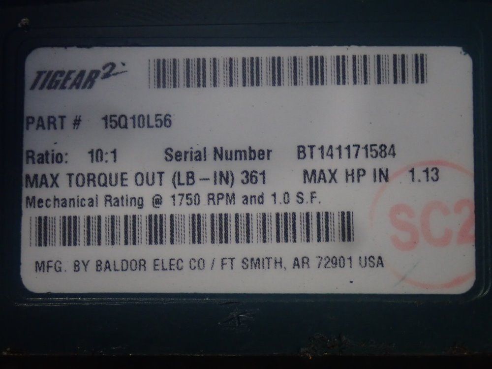 Baldor Electric Gear Reducer