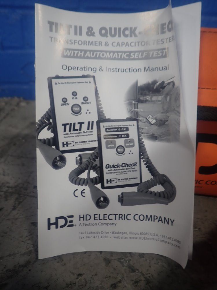 Hd Electric Transformer & Capacitor Tester