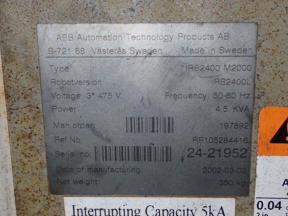 Abb Robot - Irb2400 M2000