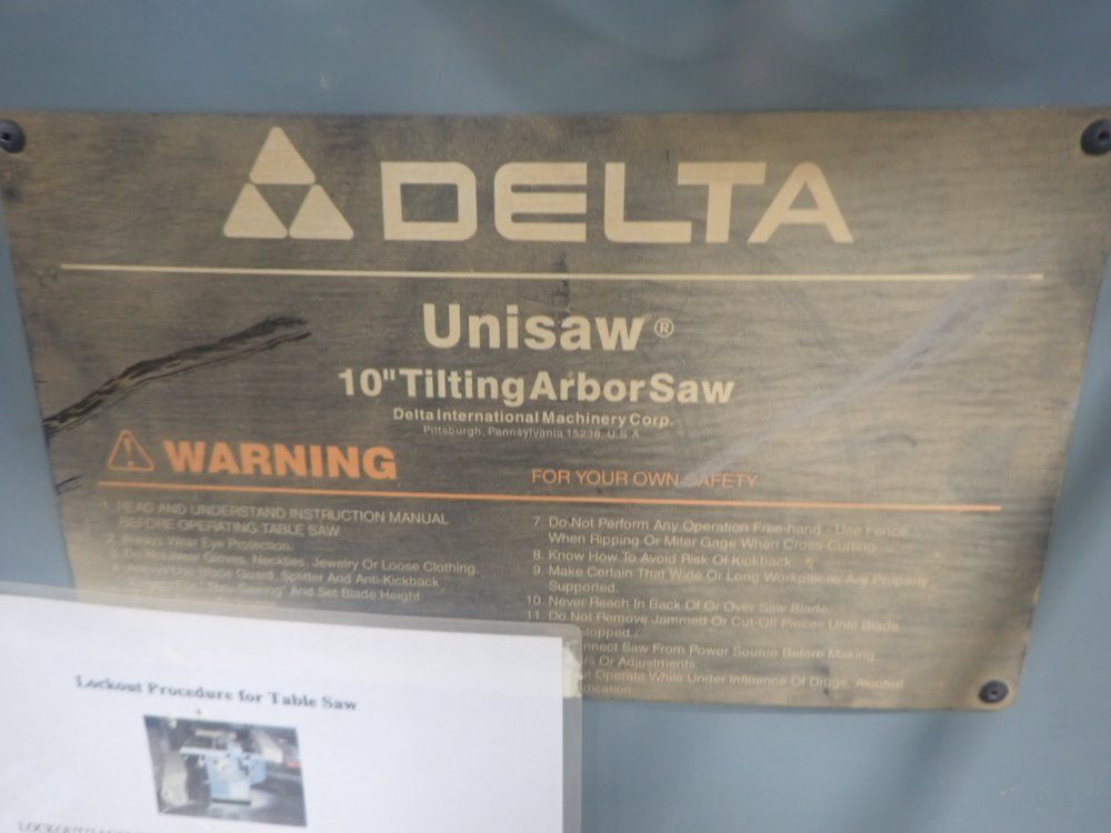 Delta 10" Tilting Arbor Saw