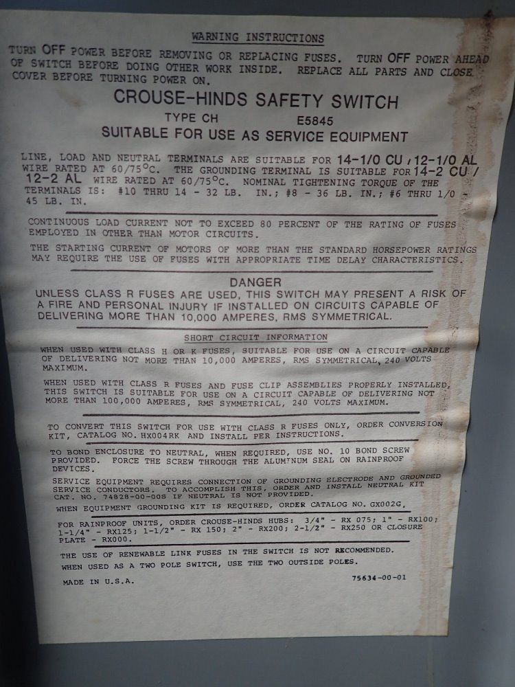 Siemens Fusible Disconnect