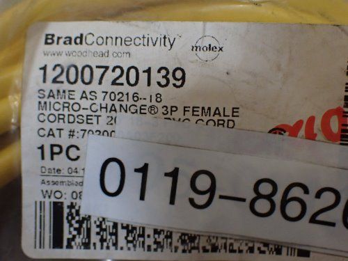 Brad Connectivity 4 Brad Connectivity 1200720139 Micro-change 3p Female Cordsets - 1200720139