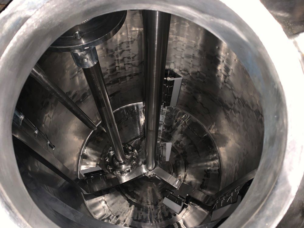 Myers 15/10/7.5 Hp Myers Triple Shaft Vacuum Mixer, 316l S/s