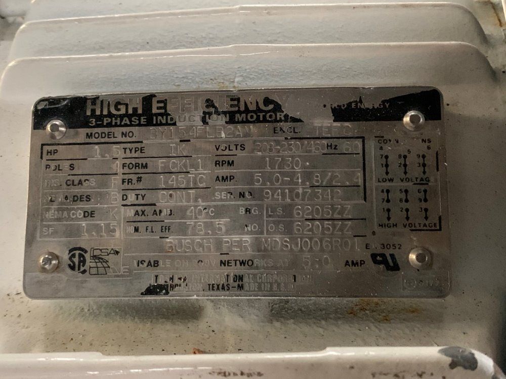 Myers 15/10/7.5 Hp Myers Triple Shaft Vacuum Mixer, 316l S/s