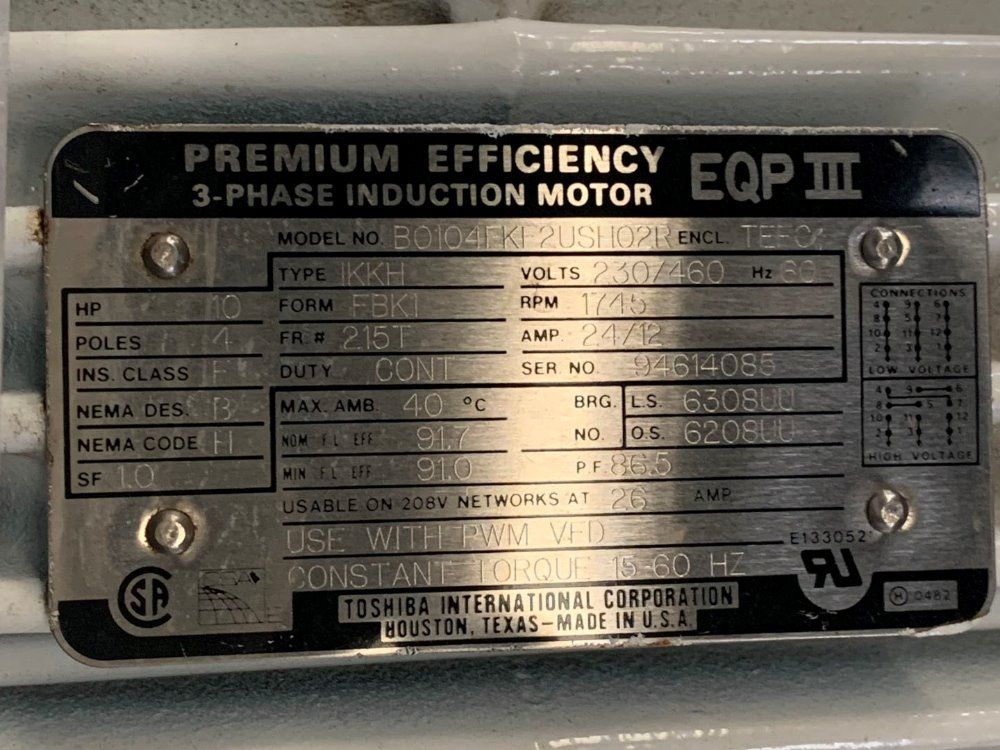 Myers 15/10/7.5 Hp Myers Triple Shaft Vacuum Mixer, 316l S/s