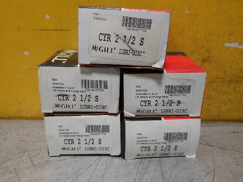 Mcgill 5 Mcgill Cyr 2 1/2 S Cylindrical Yoke Roller. 2.5" Dia, 0.75" Bore. 1.5" W - Cyr 2 1/2 S