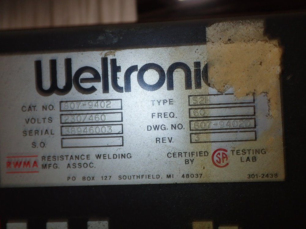 Weltronic Spot Welder