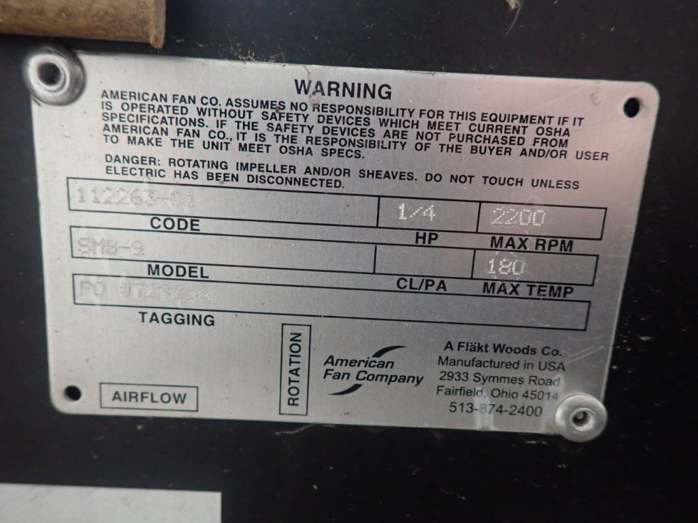 American Fan Compnay Blower