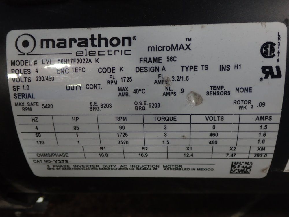 Marathon/motovario Gear Drive