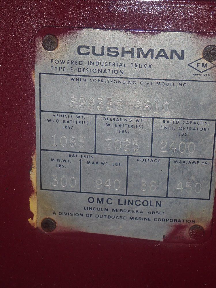 Cushman Propane Flat Bed Maintinance Cart