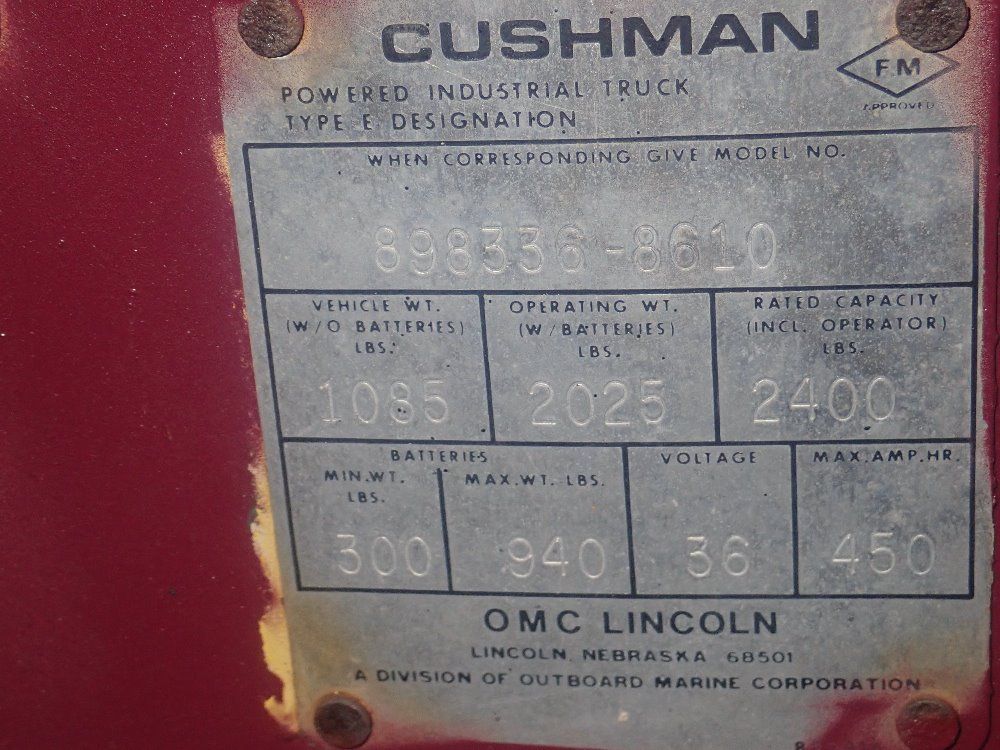 Cushman Propane Flat Bed Maintinance Cart