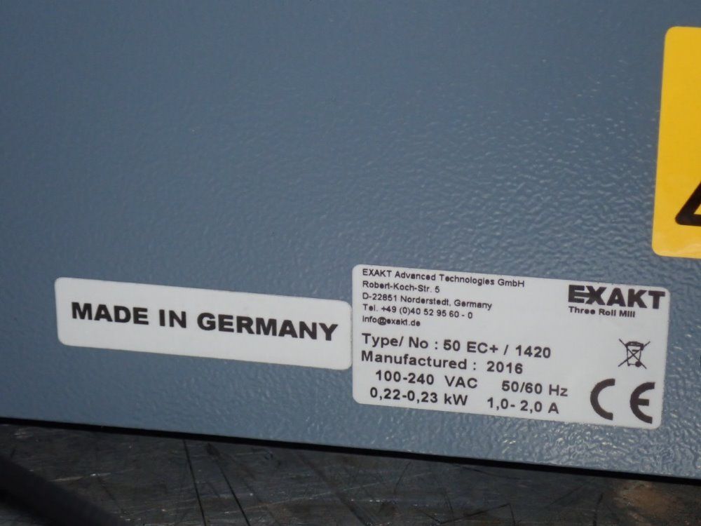 Exakt Advanced Technologies Exakt Advanced Technologies 50 Ec Three Roll Mill