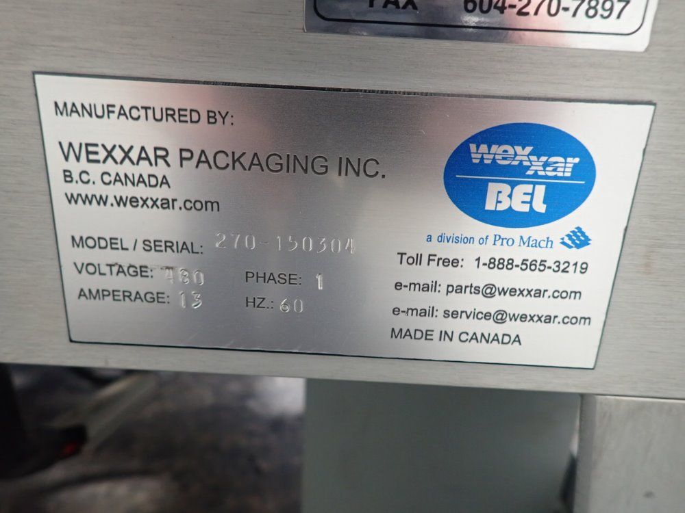 Wexxar Packaging / Bel 15" X 24" X 15 1/2" 270 Case Sealer - 270
