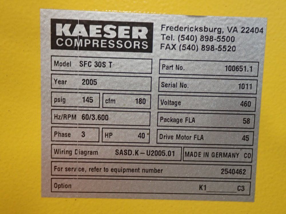 Kaeser Air Compressor / Dryer