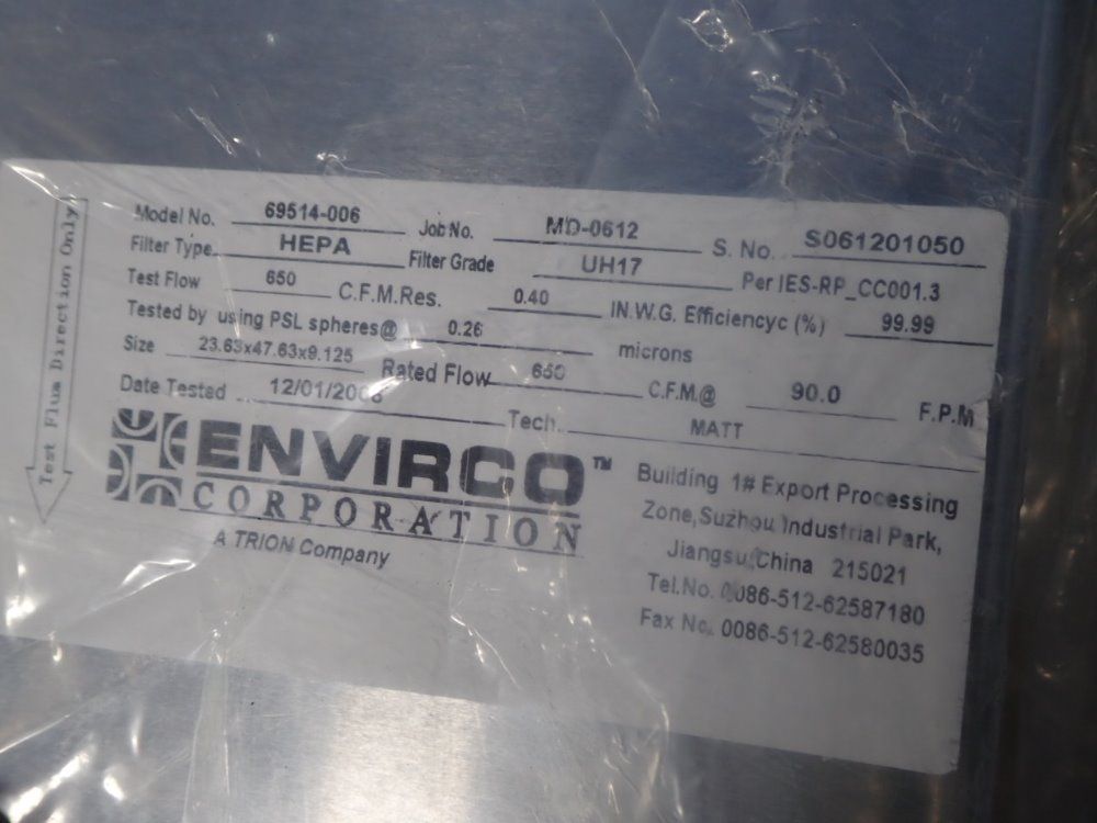 Envirco Filter