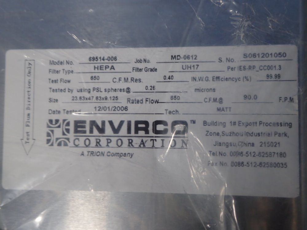 Envirco Filter