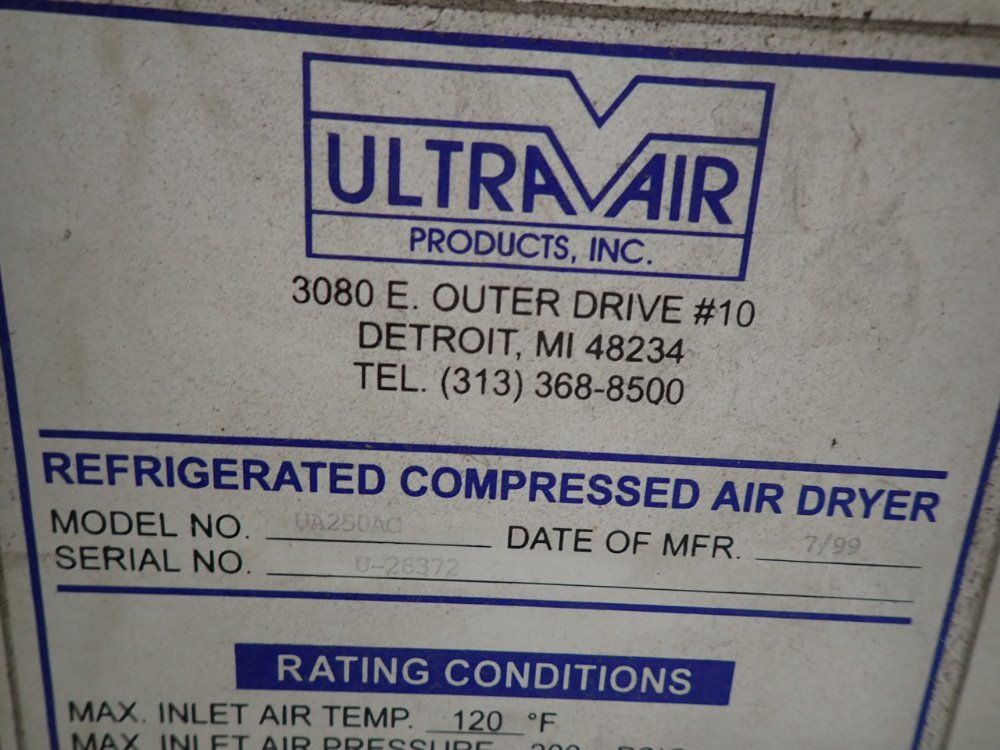 Ultra-air Refrigerated Compressed Air Dryer