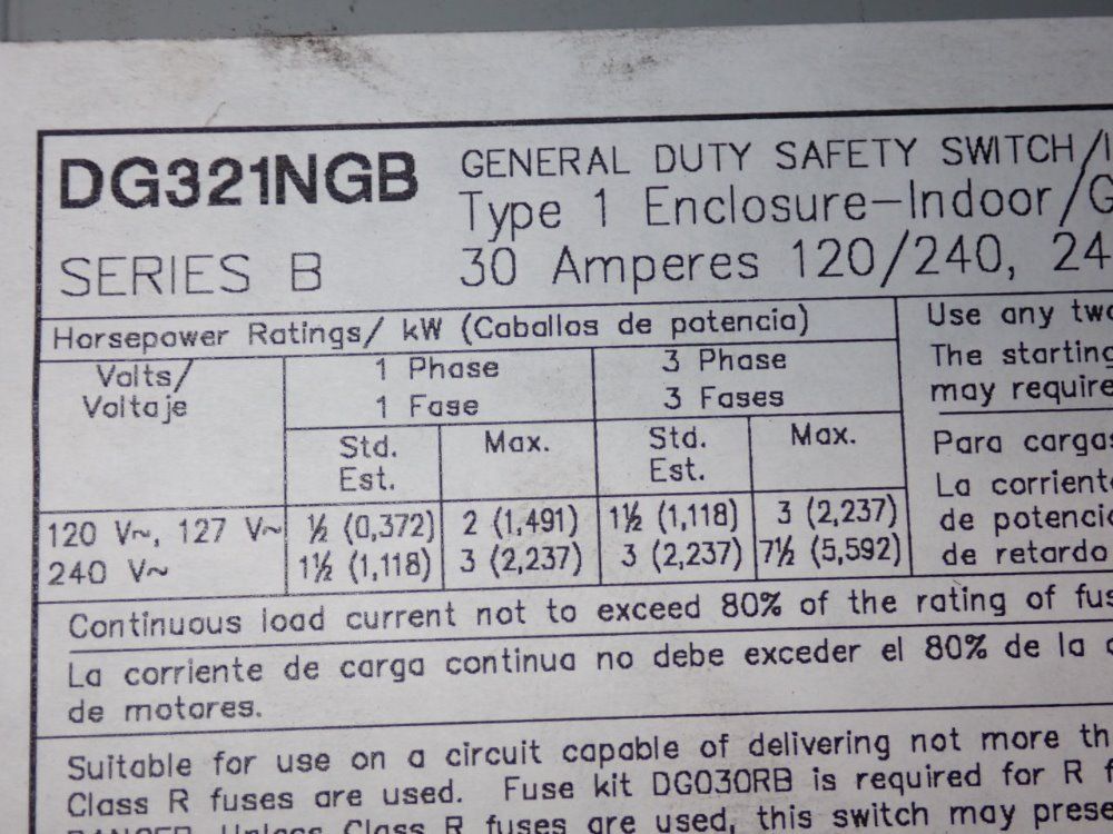 Cutler - Hamer Fusible Disconnect