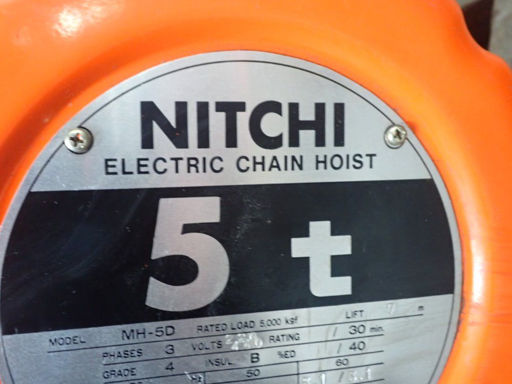 Nitchi 5 Ton Mh-5d Electric Chain Hoist - Mh-5d