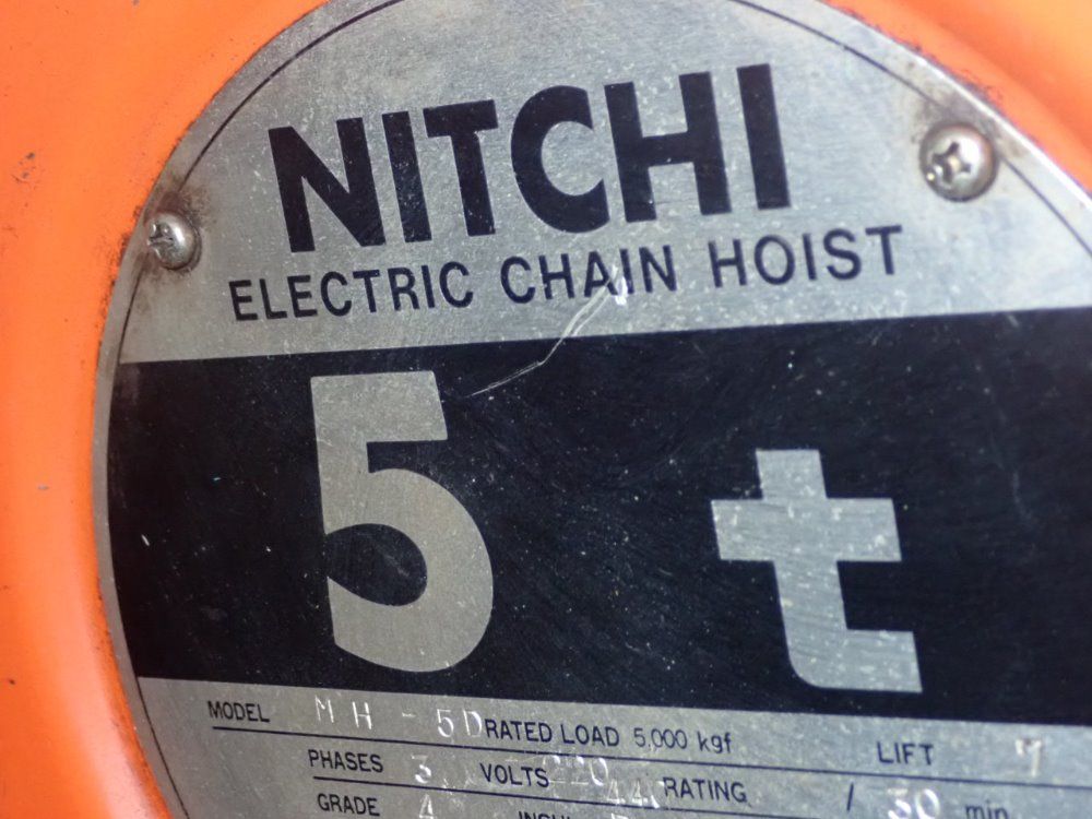 Nitchi 5 Ton Mh-5d Electric Chain Hoist - Mh-5d