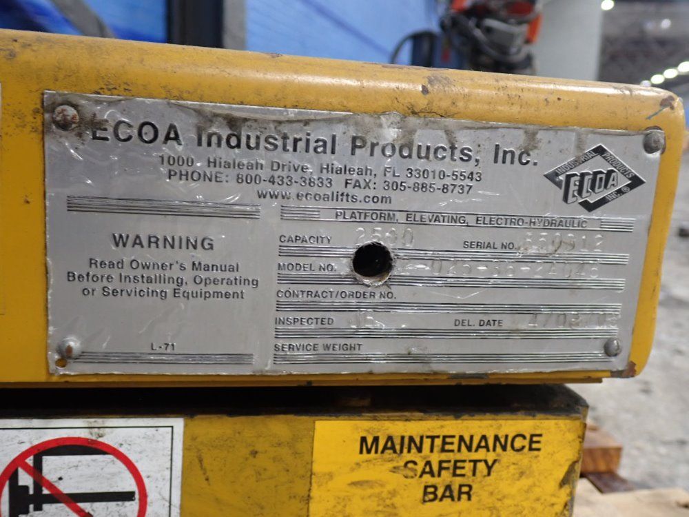 Ecoa Hydraulic Lift Table