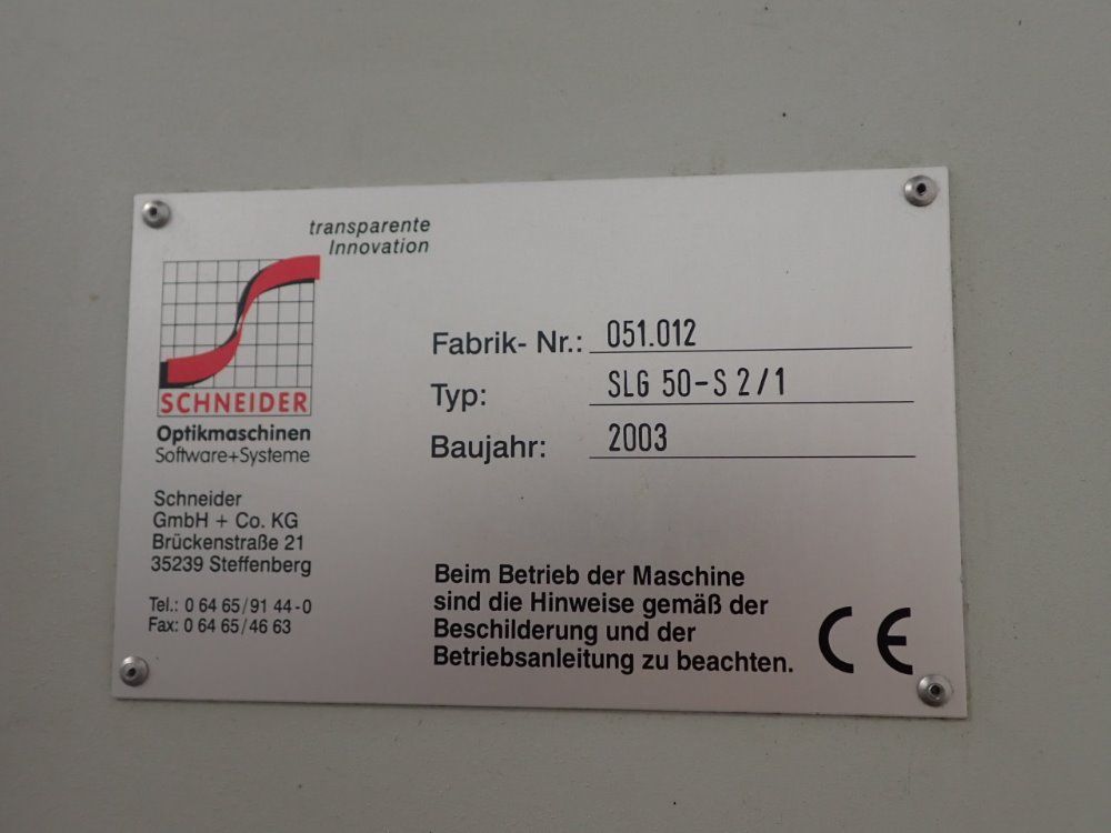 Schneider Schneider Slg50s 21 Cnc Grinder