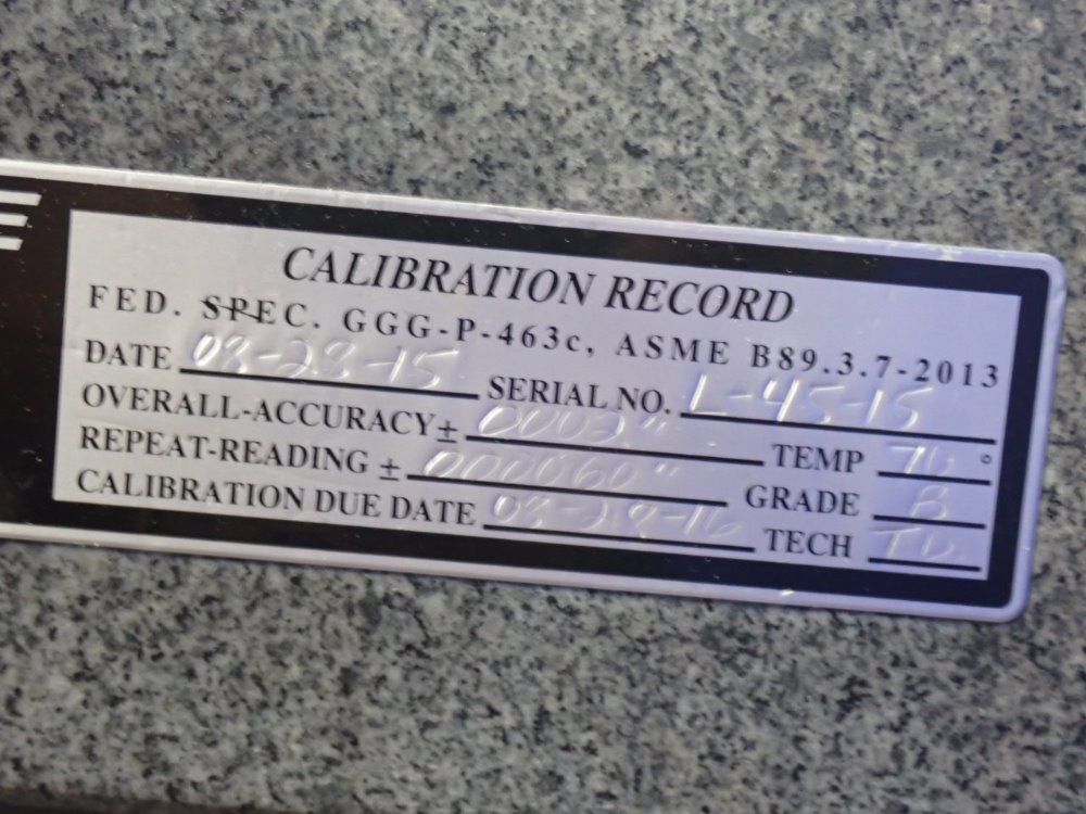 Standridge Granite Surface Plate