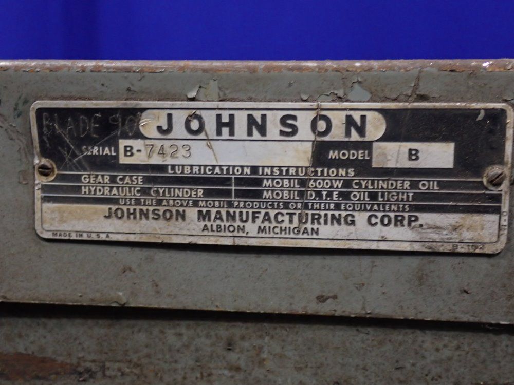 Johnson Horizontal Band Saw