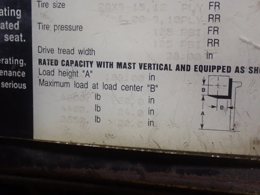 Hyster 4400# H58xm Propane Forklift - H58xm