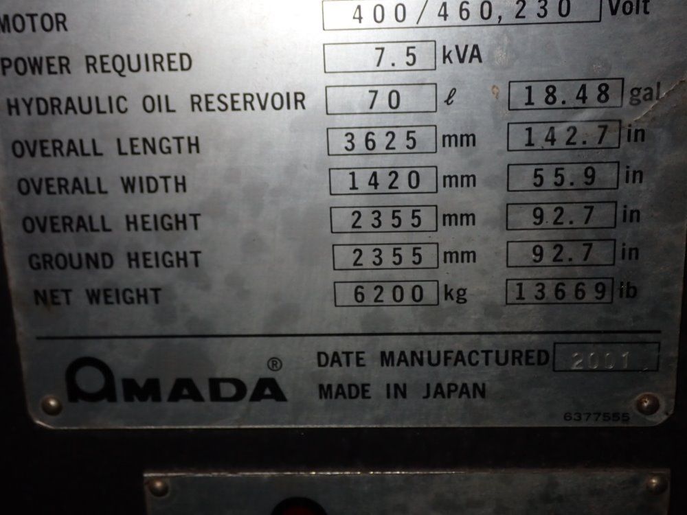 Amada Cnc Press Brake - Fbd-8025m