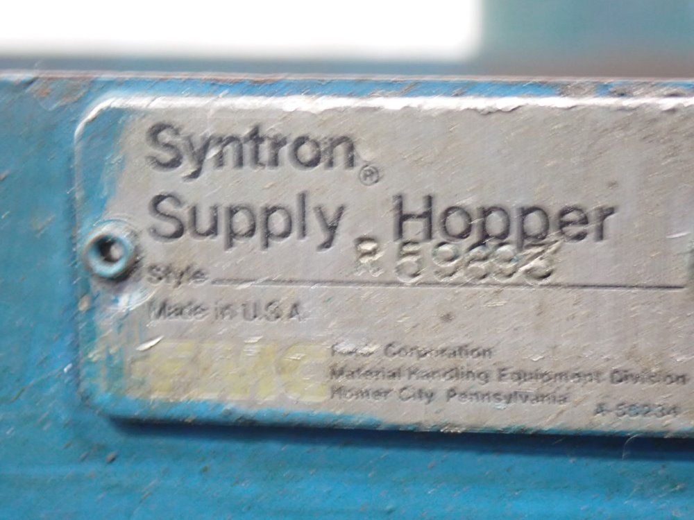 Fmc Syntron Magnetic Vibratory Supply Hopper
