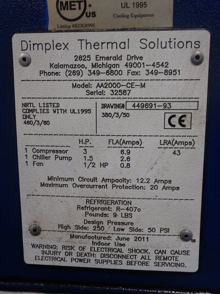 Dimplex Aa2000-ce-m Chiller - Aa2000-ce-m