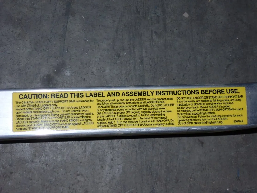 Climbtek Stand Off Support Bar