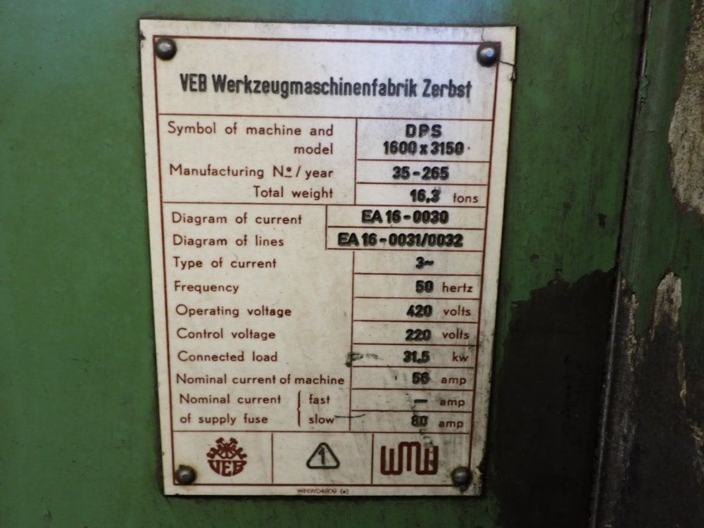 Wmw 64"x180" Facing & Centering Lathe - Dps1600x3150