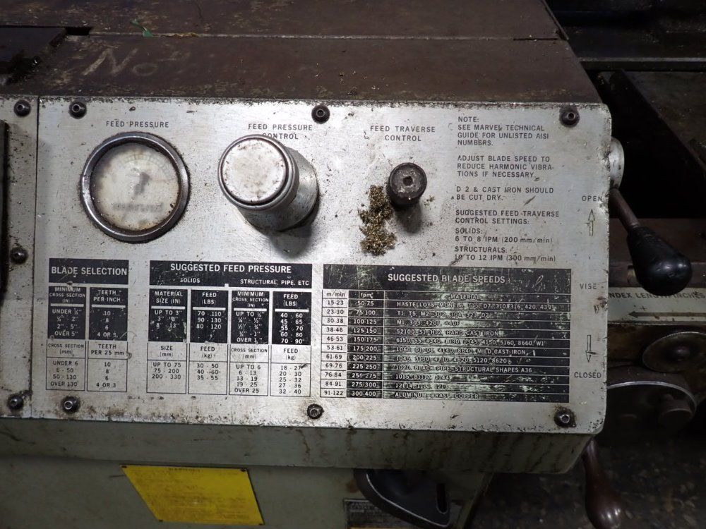 Marvel 16" X 13 1/2" M11/13a Horizontal Band Saw - M11/13a