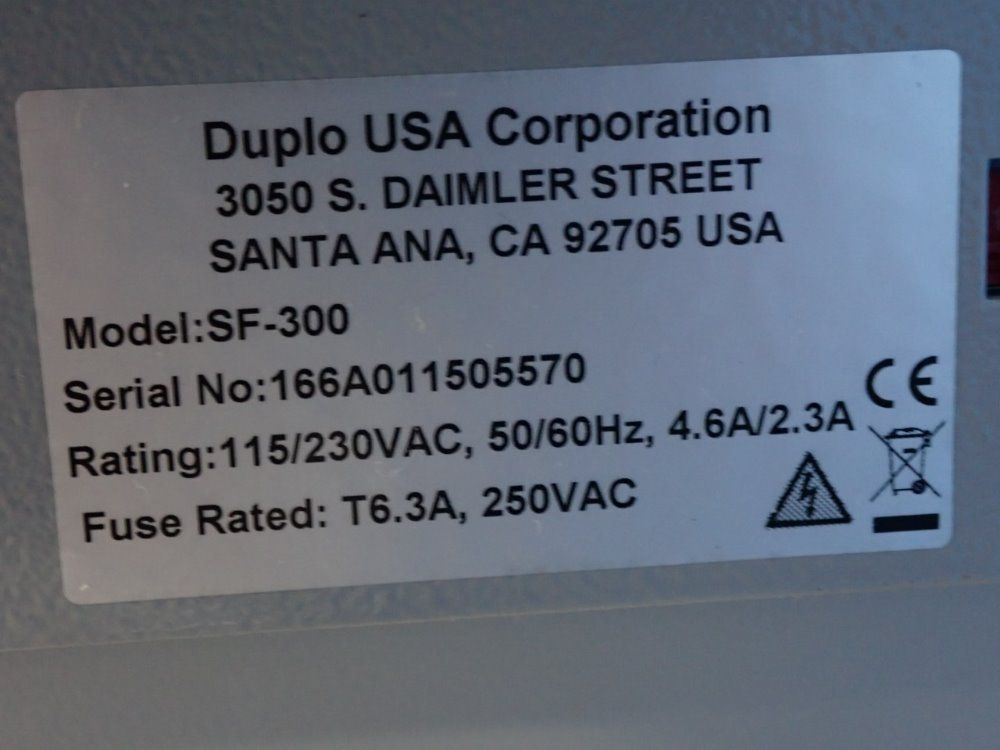 Duplo Usa Corporation Feeder - Sf-300