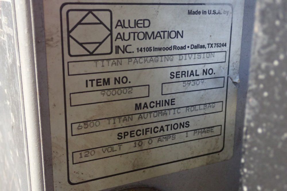 Allied Automation Inc 13" Bagger - Titan Roll Bag