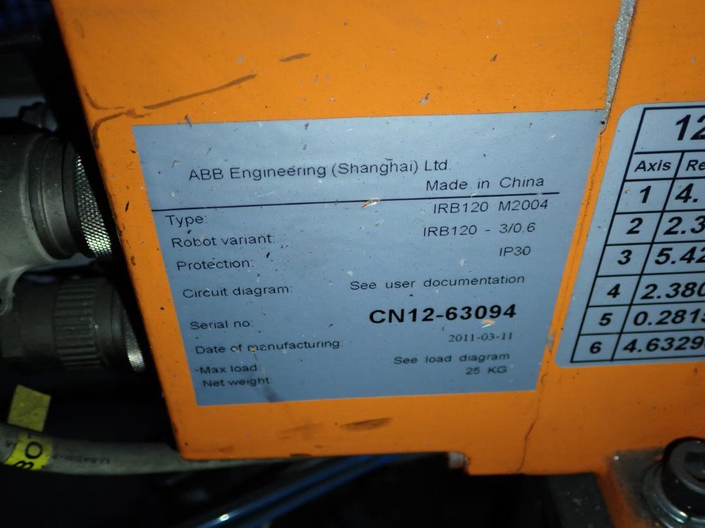 Abb Pro 10033/irb-120 Inspection Machine - Pro 10033/irb-120
