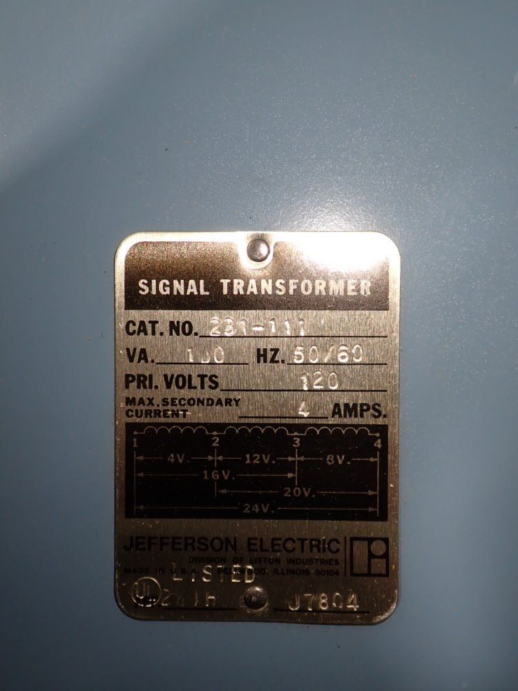 Jefferson Electric Signal Transformers