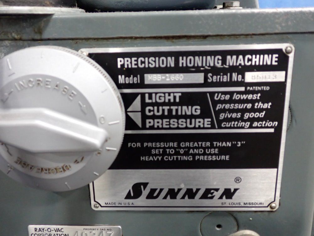 Sunnen Honing Machine - Mbb-1660