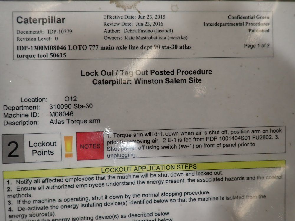 Atlas Copco Atlas Torque Arm - Mo8046