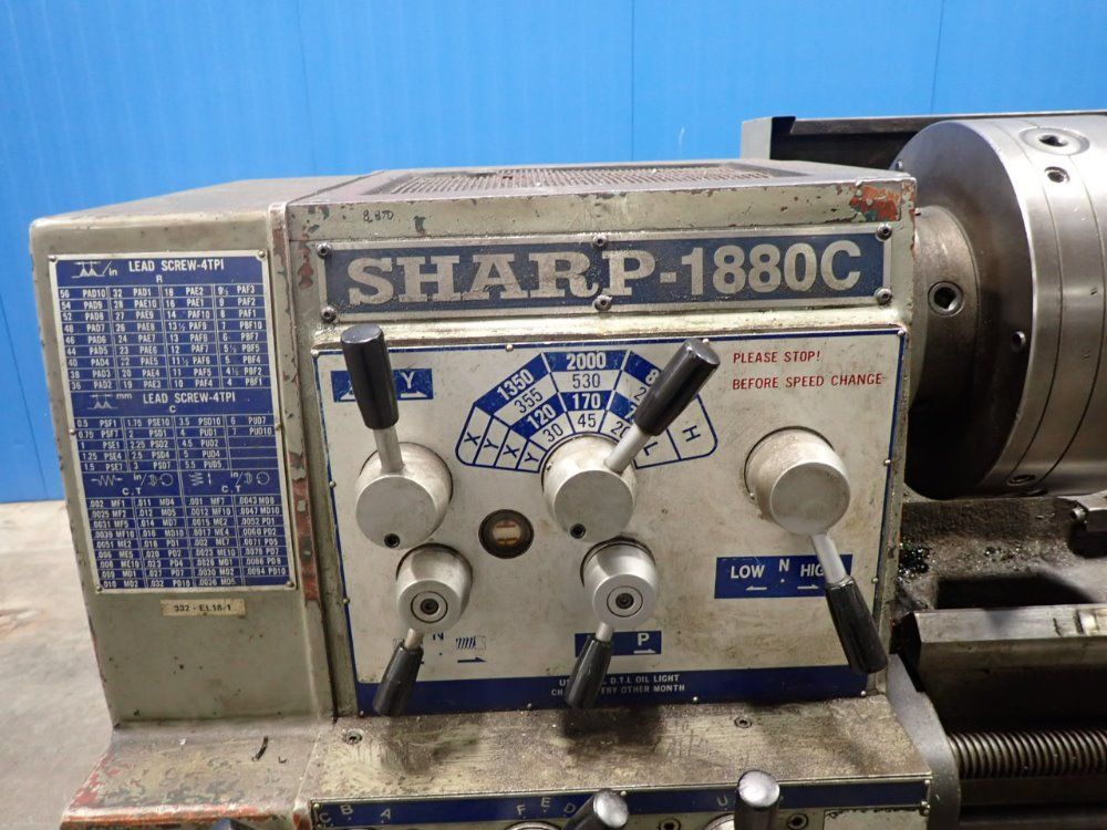 Sharp 24" X 100" Lathe - 1880c