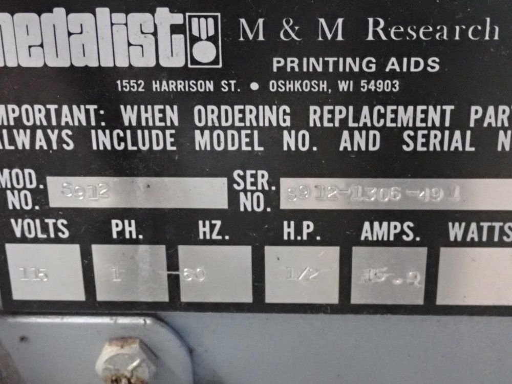 Medalist 15.9 Amps Screen Printer - S912