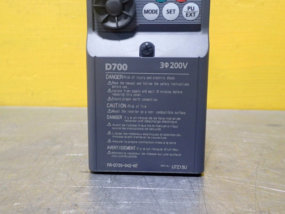Mitsubishi Fr-d720-042-n7 Inverter Drive Unit. - Fr-d720-042-n7
