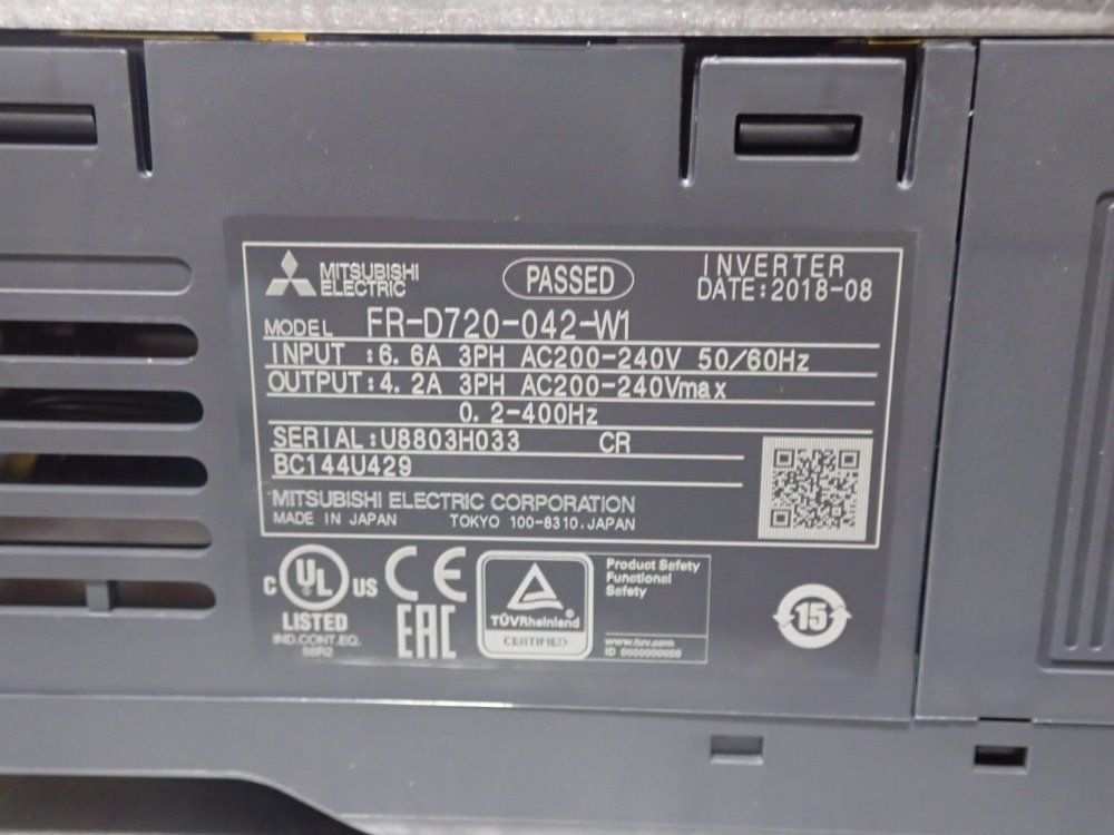 Mitsubishi Fr-d720-042-w1 Inverter Drive Unit; - Fr-d720-042-w1
