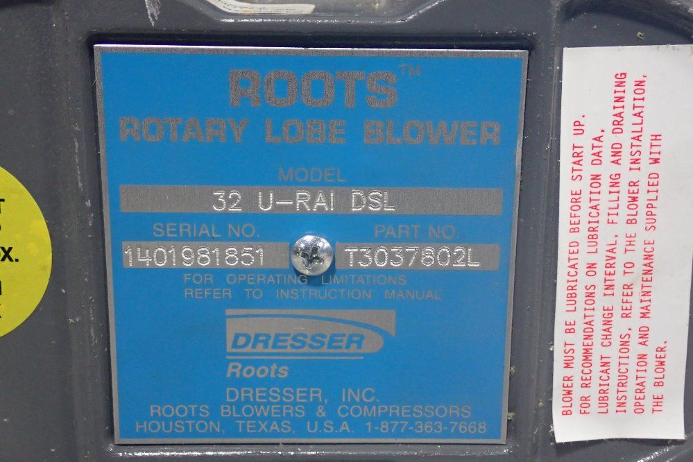 Roots Rotary Lobe Blower - 32u-rai Dsl